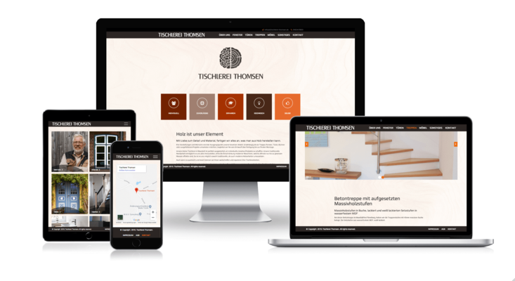 Neue TYPO3 Homepage für Tischlerei Thomsen Neue TYPO3 Homepage für Tischlerei Thomsen